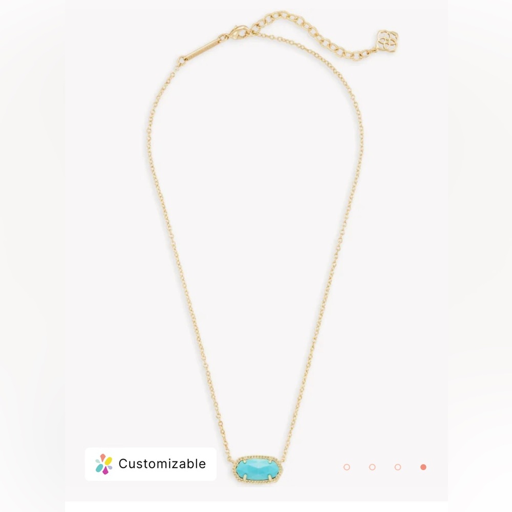 Kendra Scott Elisa Gold Pendant Necklace in Turquoise